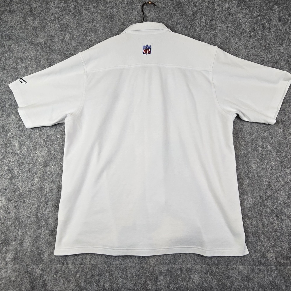 Reebok NFL Oakland Raiders White Button Down Shirt Mens Large PlayDry On Field - Picture 2 of 11